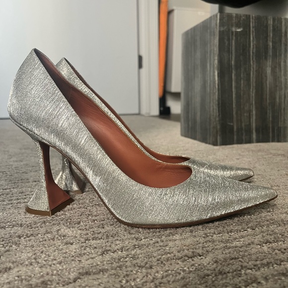 Amina Muaddi Ami Pointed Toe Pumps - Picture 4 of 6